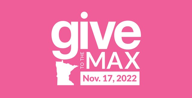 Give to the Max - Pink & White - Homepage Graphic (640 × 327 px)