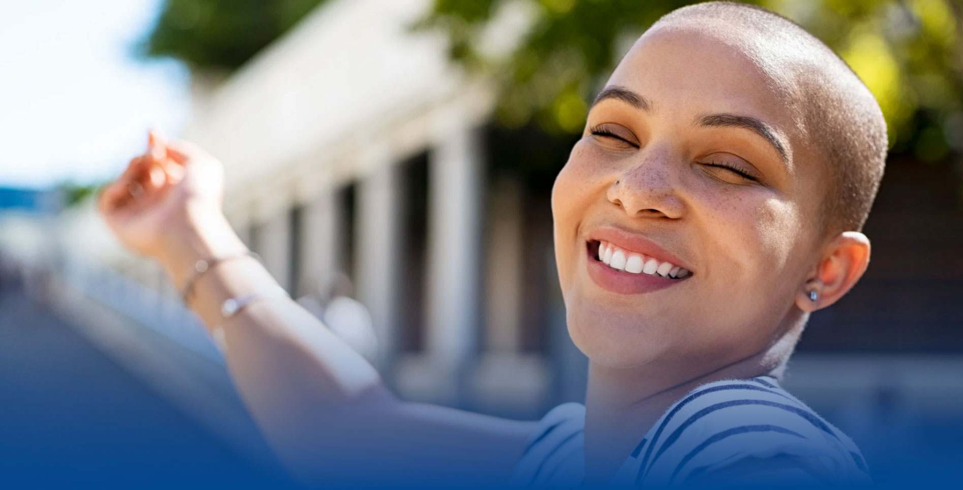 Cancer Patient looking happy