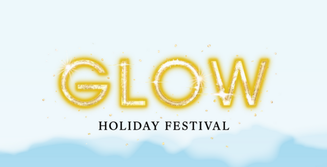 GLOW holiday festival postcard