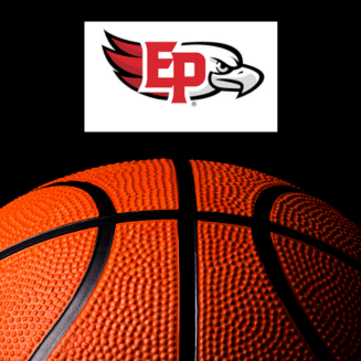 Eden Prairie logo over basketball